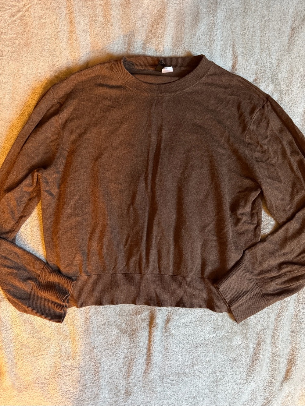 Brown Crewneck Women's Sweater